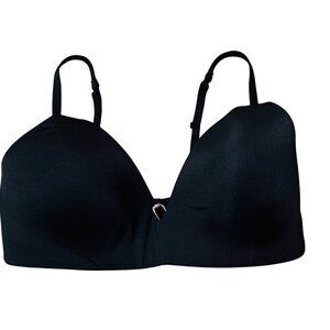 Skims Wireless Form Maternity T-Shirt Demi Nursing Bra 34D Onyx Black NWT